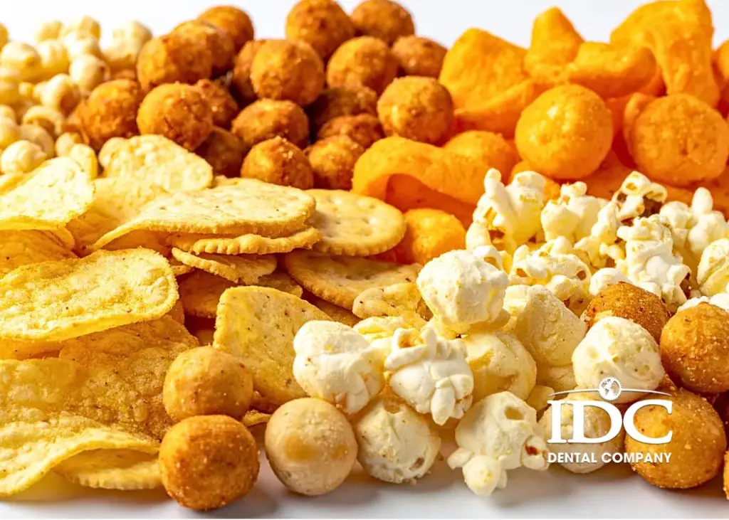 Crunchy Snacks Chips Popcorn Crackers