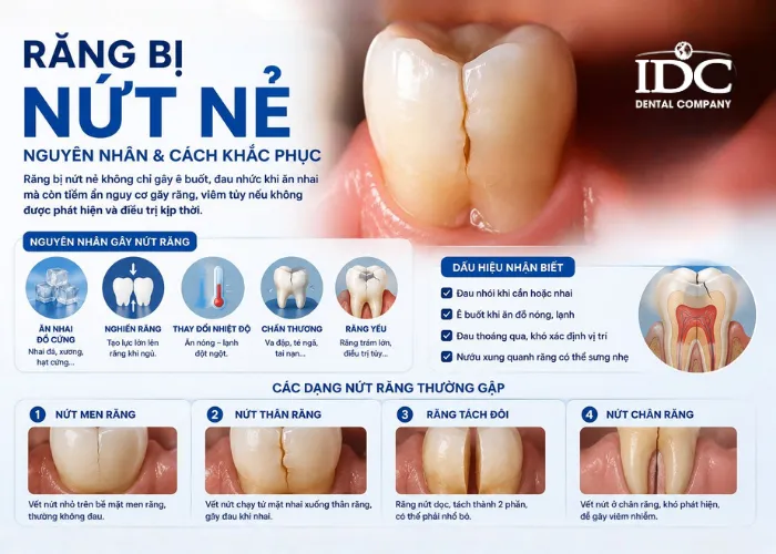 Nguyên nhân khiến răng bị nứt