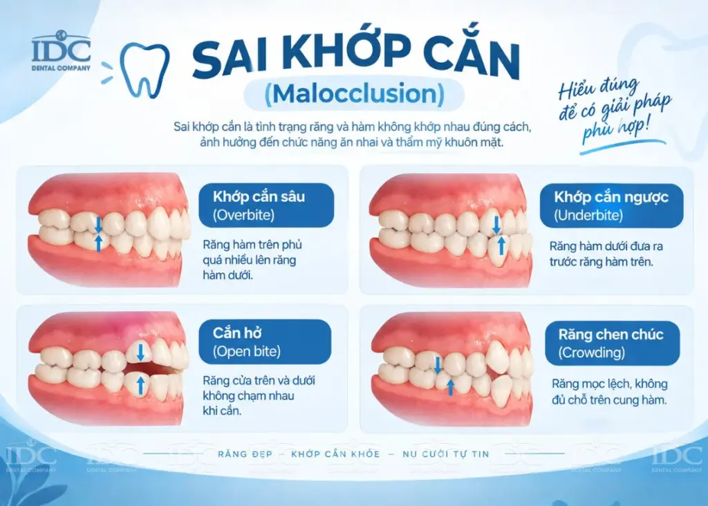 Các loại sai khớp cắn thường gặp